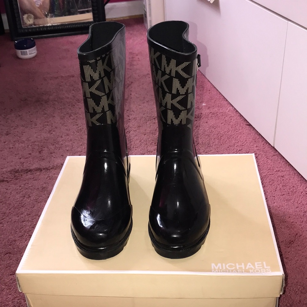 Michael Kors Signature Print Rain Boots